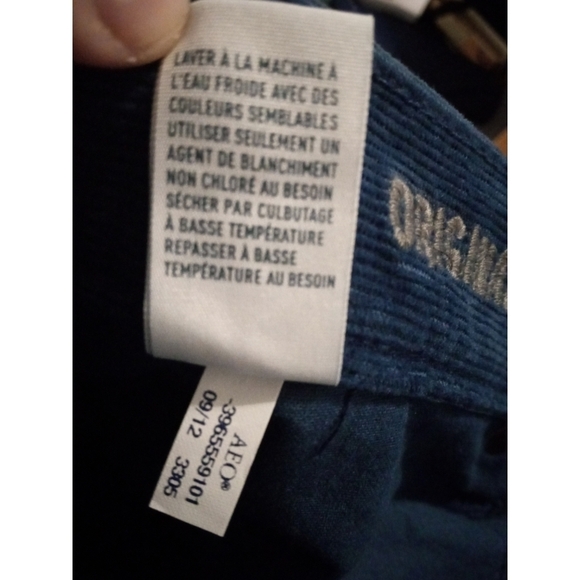 Corduroy Jeans Retro American Eagle Blue Straight Streetwear 80s Vibes 34x34 - Picture 10 of 10